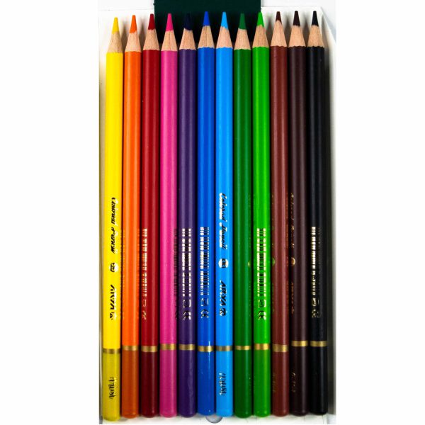 مداد رنگی 12 رنگ آریا مدل 3601 سری آرتیست